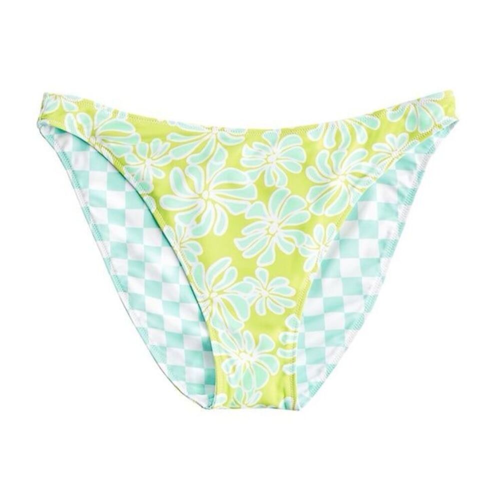 Ninety Nine Reversible V Waist Cheeky Bikini Bottoms Floral Wave Size Large